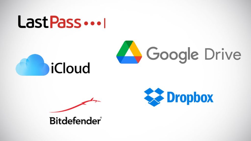 Encrypted Cloud File & Password Managers Logos